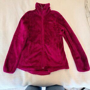 The North Face Girls Pink Osito Fleece Jacket Plush Full Zip Youth Small